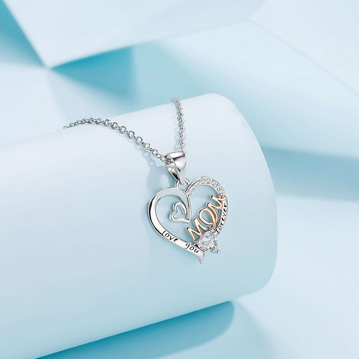 Vallova's Forever Love for Mom Silver Necklace