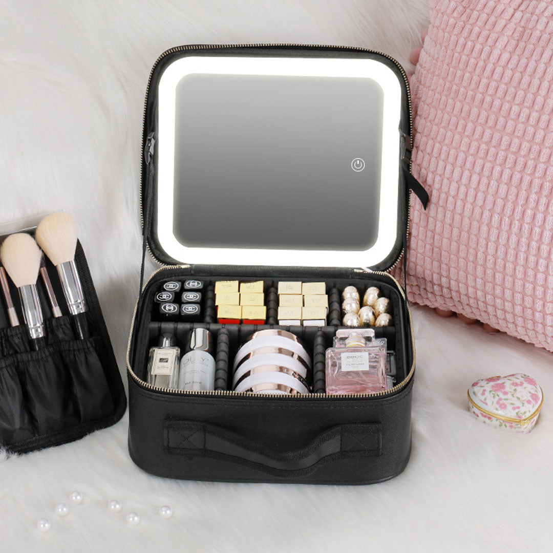 Vallova's StarTravel Makeup Bag with Custom Dividers