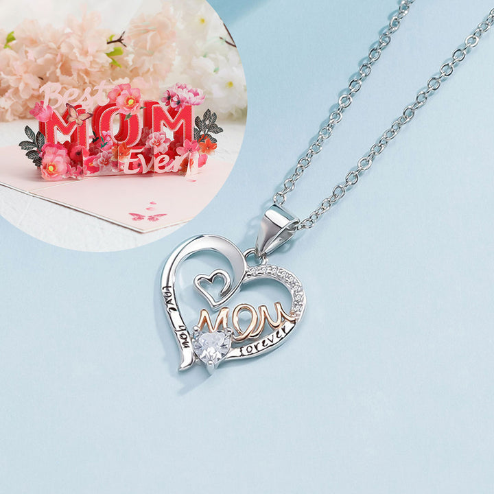 Vallova's Forever Love for Mom Silver Necklace