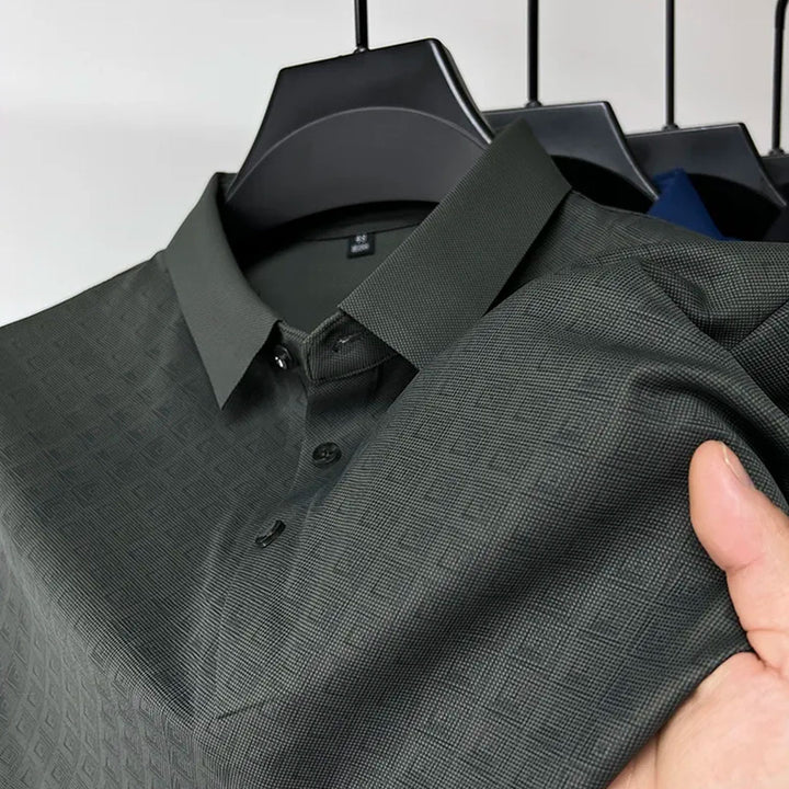 Vallova's Mens Harold Premium Silk Polo Shirt