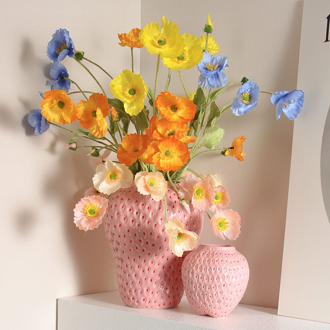 Vallova's EmmaHaus Hand-painted Strawberry Vase Set